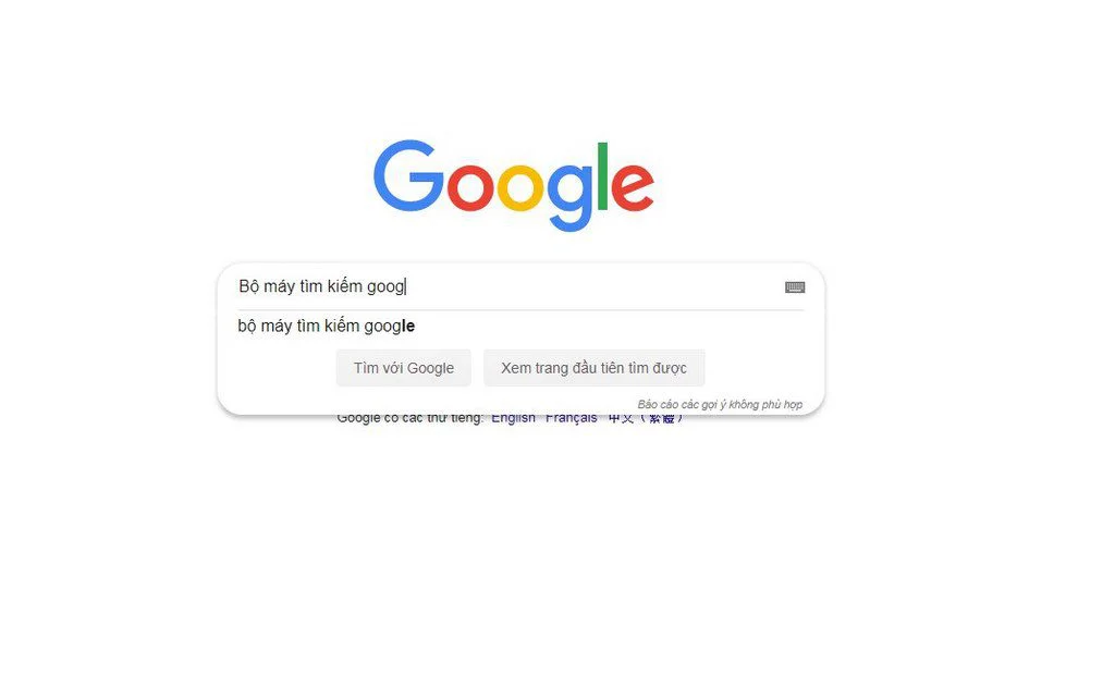 bộ máy tìm kiếm google