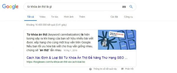 Vị trí top 0 trên google